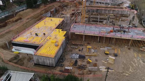 Construction Work at the Construction Site