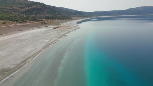 Burdur Turkey Salda Lake Aerial Views