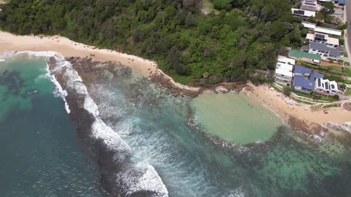 Norah Head Rockpool em Norah Head, NSW, Austrália - Foto aérea