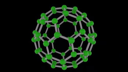 Abstract Futuristic Modern Sphere Green Alpha Loop