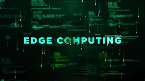 Edge Computing Word On Style Hologram Video 02