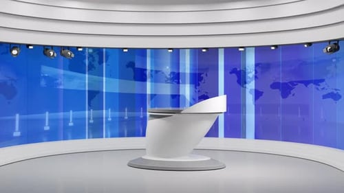3D Virtual News Studio Ab001 Background Loop