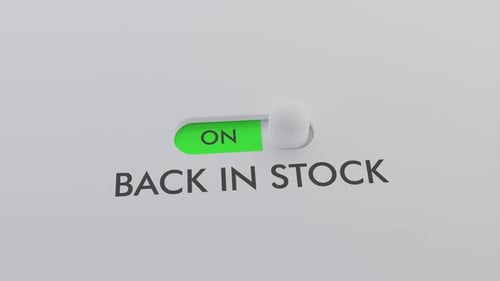 Switching on the BACK IN STOCK switch