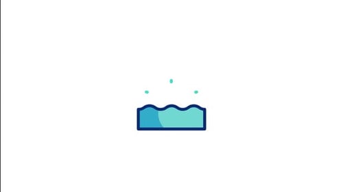 Animiertes Symbol für synchronisiertes Schwimmen