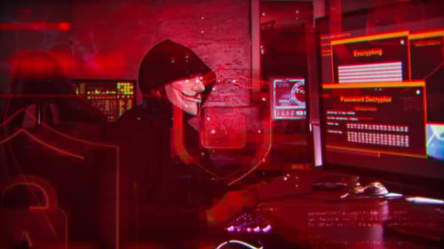 Digital Glitch Cyber Security Data Protection Animation