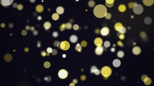 Shimmering Golden Bokeh Particles Abstract Background Loop