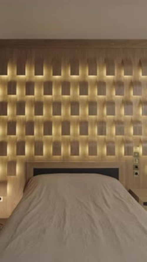 Modern Bedroom with Decorative Wall Lighting