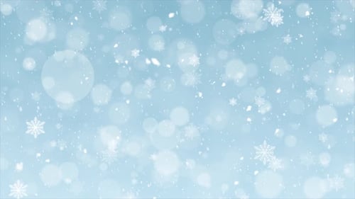 Blaue Weihnachts-Schneeflocken-Hintergrundschleife