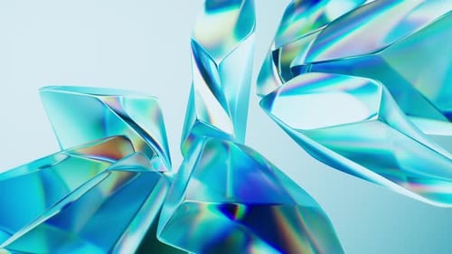 Abstract transparent glass gem background