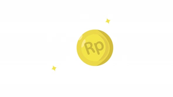 Animated Gold Rupiah Coin for Financial Content, Elements Motion ...