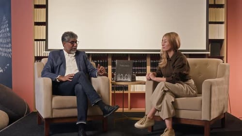 Interview with a Man and Woman in Studio