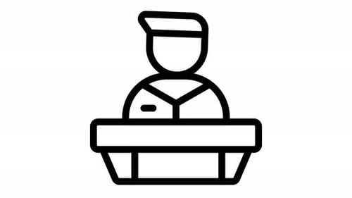 executive line icon animation