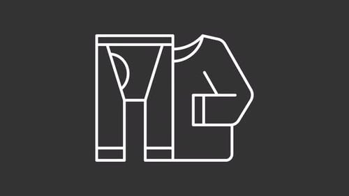 Animiertes weißes Pyjama-Symbol