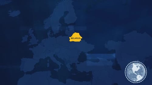 Digital World Map Country Highlight Animation