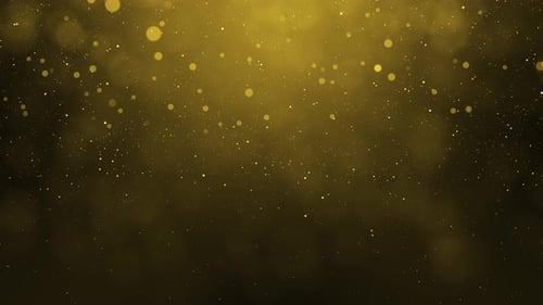 Elegant Golden Particle Dust Bokeh Overlay Loop