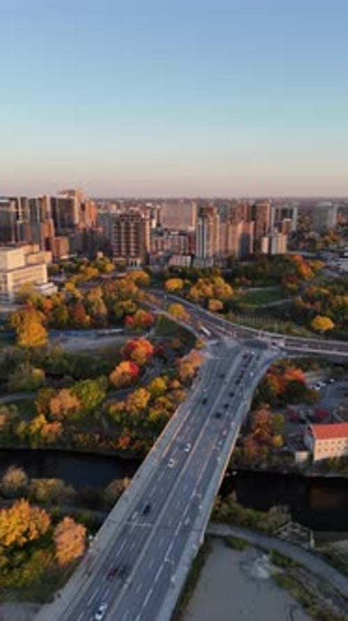 Aerial video of the city of Ottawa Canada