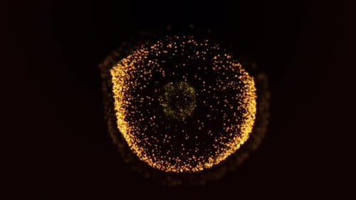 Dynamic Golden Particle Sphere Reveal Intro