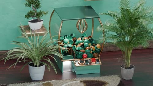 Modern 3D Claw Game Dispenses Prize Capsules