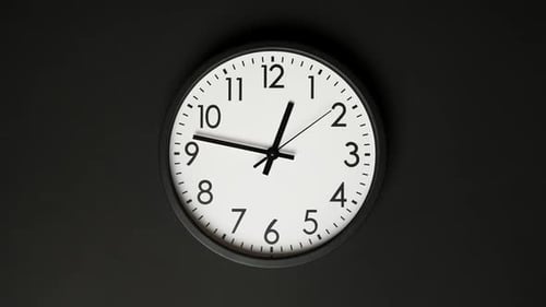 Timelapse of Black and White Classic Wall Clock Analog Wall Clock