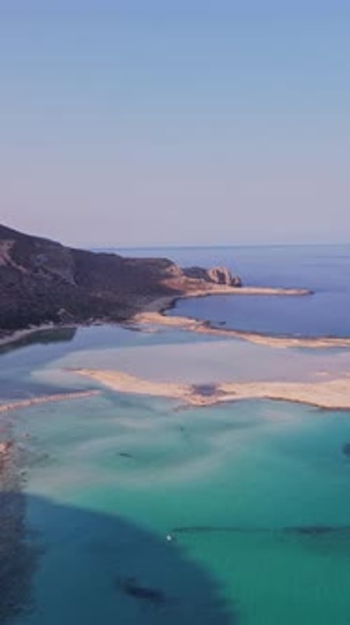 Serene coastal view at Balos Lagoon in Crete during sunset hours