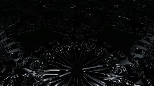 Elegant Dark Metallic Ornate Pattern Loop Background