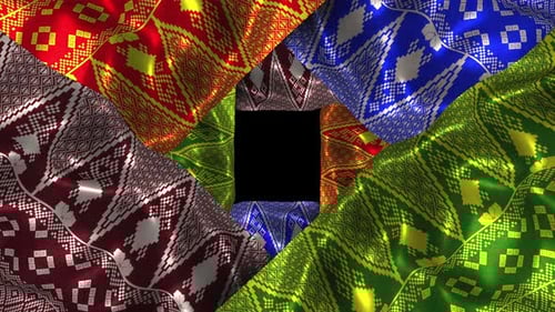 Indonesia Ethnic Silk Pattern Wave Cloth Fabric Songket Minang Minangkabau Padang Sumatera Barat