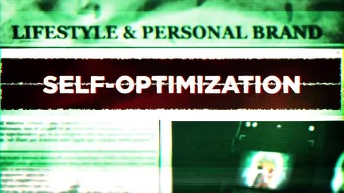 Glitch Digital Text Reveal for Self-Optimization Titles