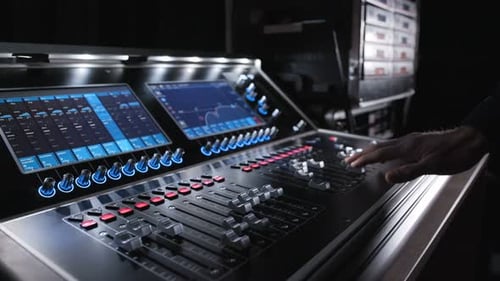 Electric Machine on Table for Working of Sound Designer or Club Dj