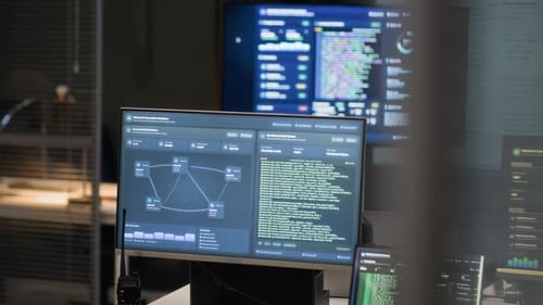 Screens with Programming Codes and Network Analysis in Control Center