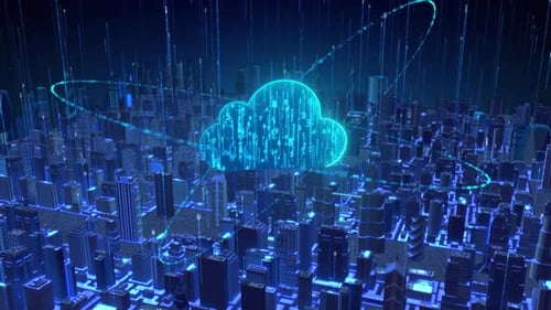Cloud Computing And Smart City Technology Concept