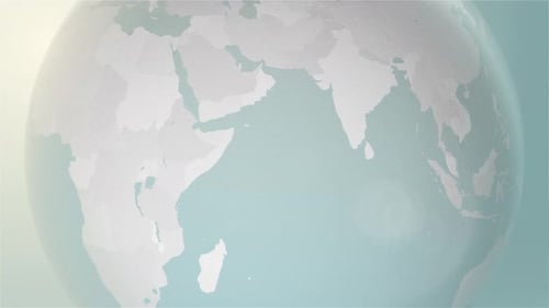 Animated Global Map Zoom into Africa with Country Highlight