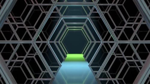 Dark Hexagons Tunnel