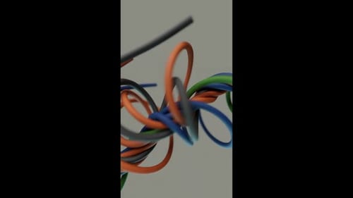 Fluid Abstract Cables Unraveling Animation