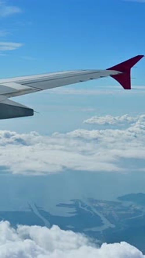 Vertical View Of Airplane Window
