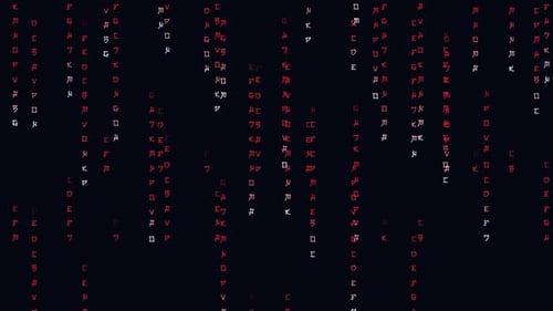 Futuristic Digital Rain Matrix Code Falling Background Loop