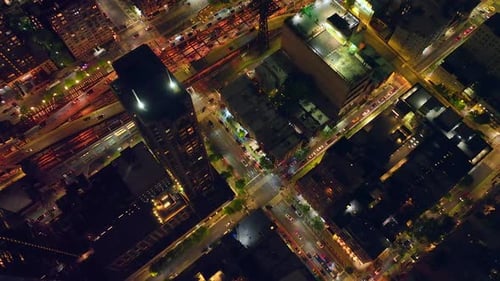 Lively streets of never sleeping New York, USA. Numerous cars riding along the city streets