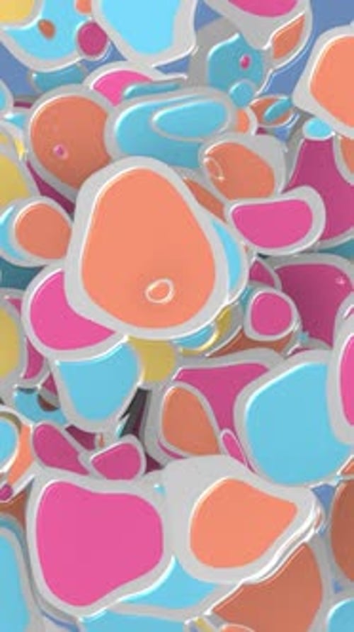 Vibrant Abstract Fluid Shapes Dynamic Looping Background
