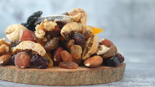 Healthy Snack Mix of Nuts and Dried Fruits for Energy