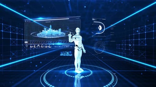 Virtueller 4K-Roboter-Metaverse-Virtueller Raum