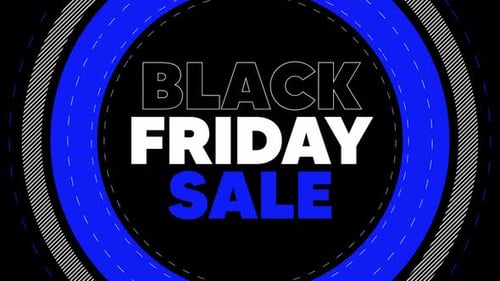 Black Friday Sale Title Animation with Geometric Circles