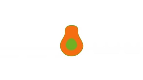 Flat Design Avocado Icon Pulse Animation