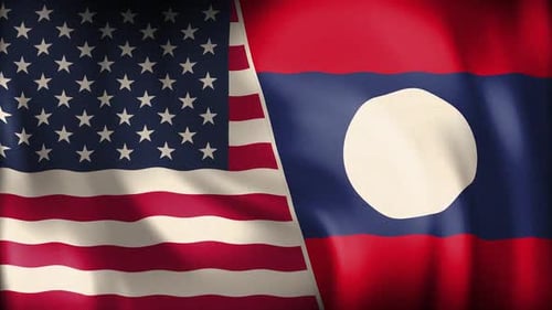 Usa And Laos Background Loop