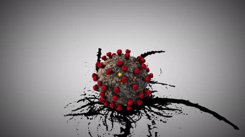 Rendu 3D du concept de propagation de l'infection par le coronavirus (covid-19)