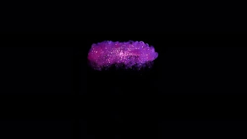 Sparkling Purple Fluid Smoke Reveal Animation