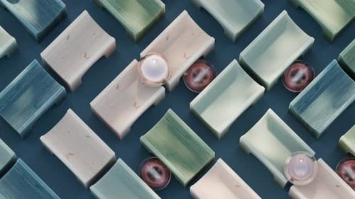 Animação 3D em loop de pontes giratórias