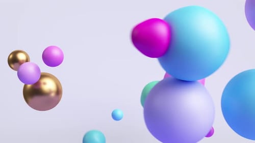 Abstract 3D Spheres Dynamic Motion Loop