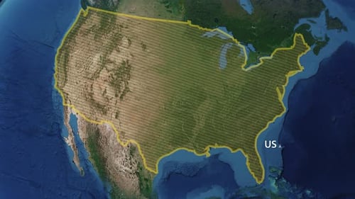 Animated Globe Zoom to USA and Nashville Location Map