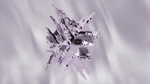 Dynamic Abstract Geometric Pixelated Shape Background