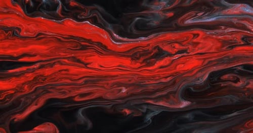 Moving Streams of Red Paint with Blue Streaks on a Dark Abstract Background Screensaver The Texture