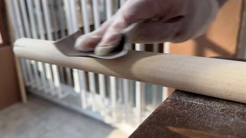 Sandpaper DIY carpentry Tehran wooden furniture artisan craft home decor timber workshop grind